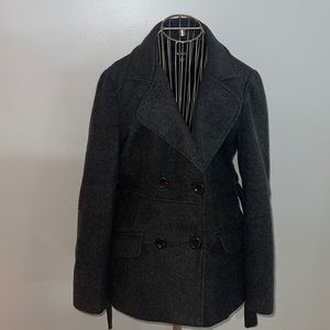 Dark gray pea coat 🧥